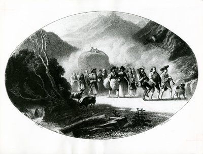 Coming back from the harvest, 1842 by Marie Alexandre Alophe